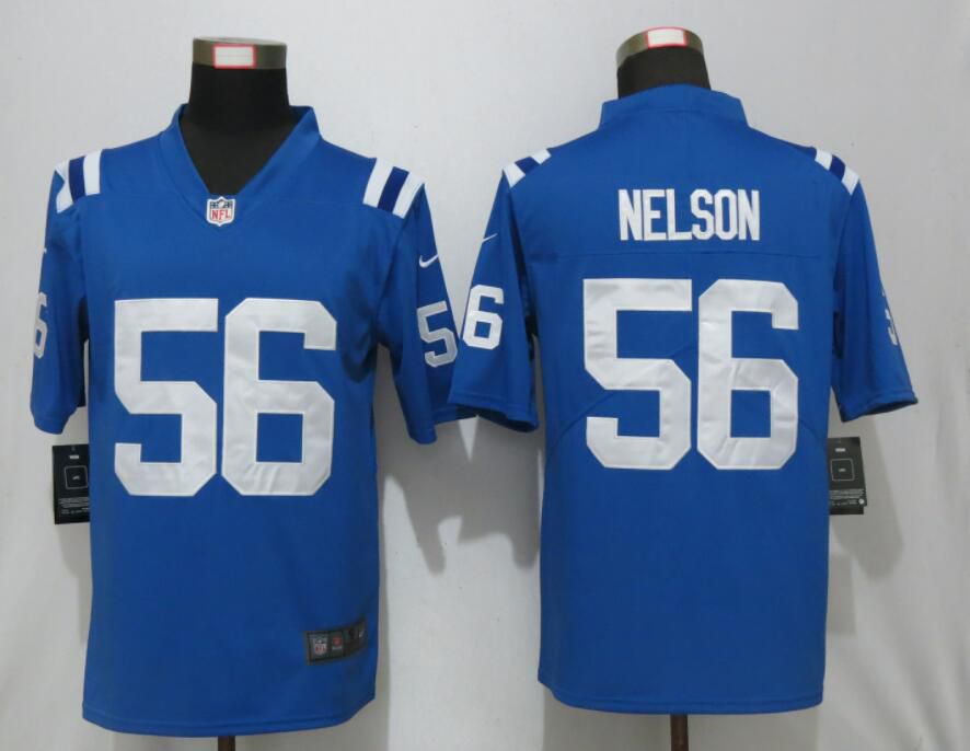 Men Nike Indianapolis Colts 56 Nelson Blue 2017 Vapor Untouchable Limited jerseys